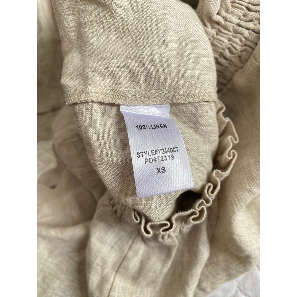 Tuckernuck Natural Linen Tully Crop Top Ava Shorts Matching Set Outfit XS - Picture 13 of 13